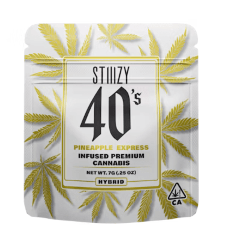 Stiiizy mini40s Infused flower - Pineapple Express - 7g Pouch - Hybrid