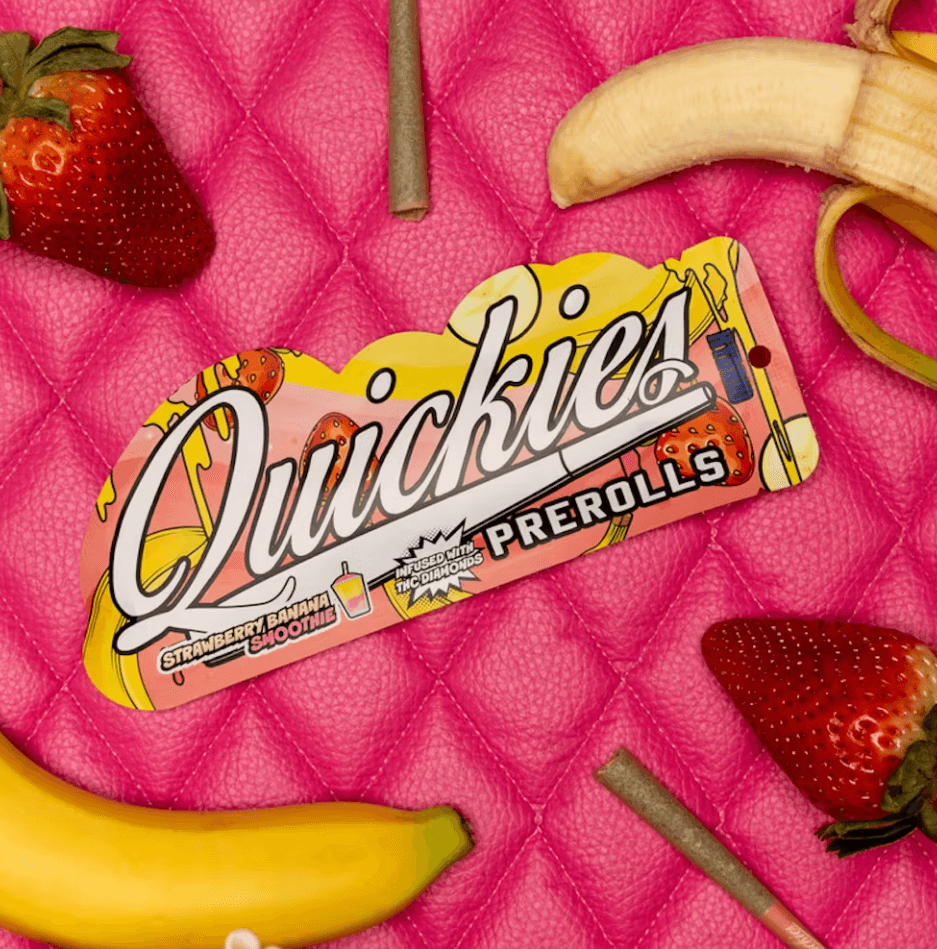 Quickies Prerolls | Infused Strawberry Banana Smoothie 1g